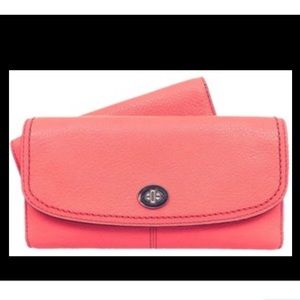 Coach Tea Rose Park Sienna Leather Turnlock wallet